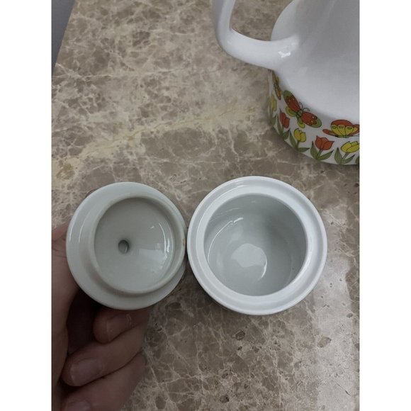 Vintage Trimont Ware Mod tulip & butterfly  tea Service Coffee set 60’s Japan - Picture 4 of 9